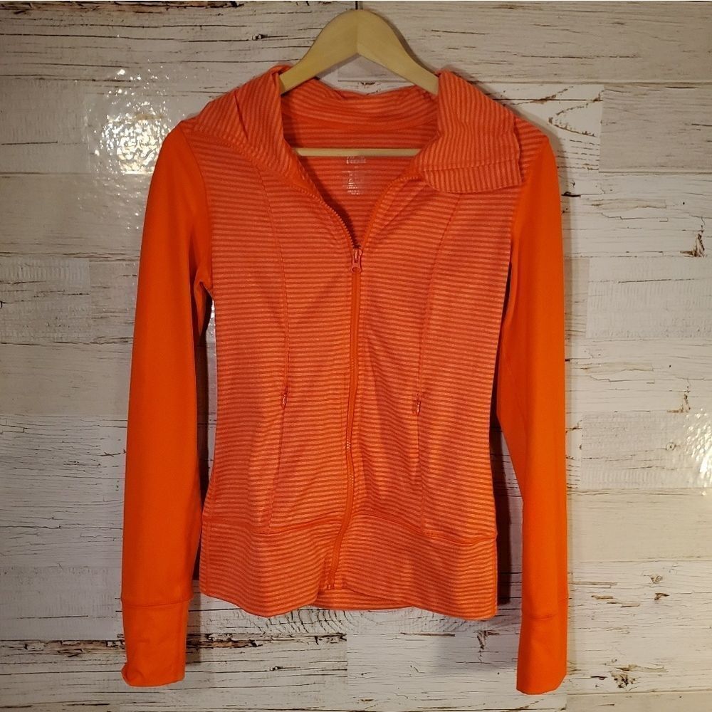 Rbx orange full zip athletic sweatshirt